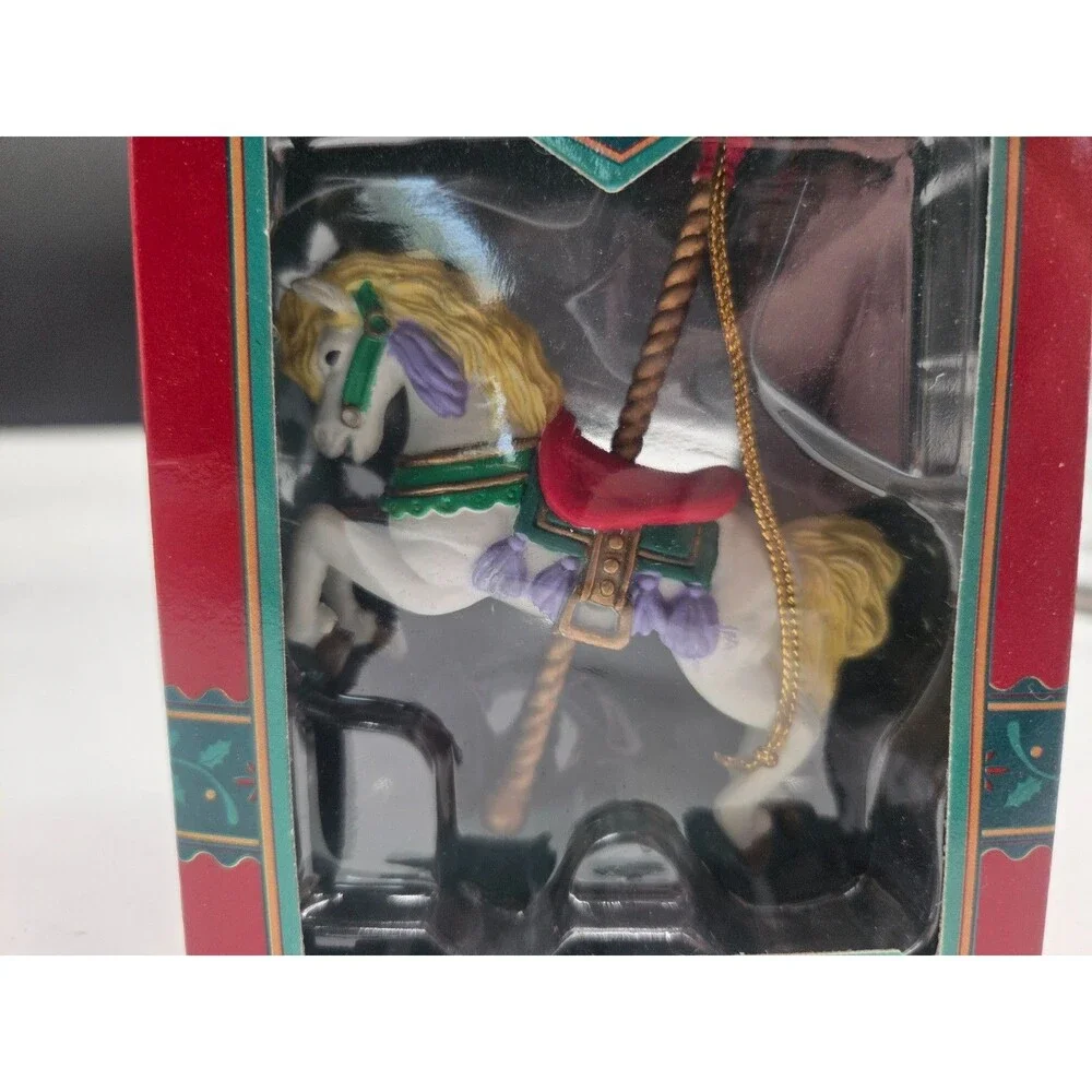 Vintage 1992 Christmas Traditions Horse On Carousel By Lustre Fame NIB